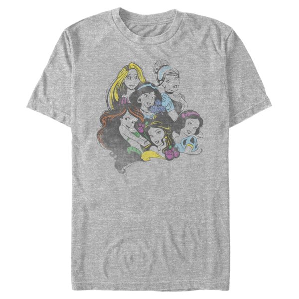 Men_s Disney Princesses Group Bold Color Pop T-Shirt