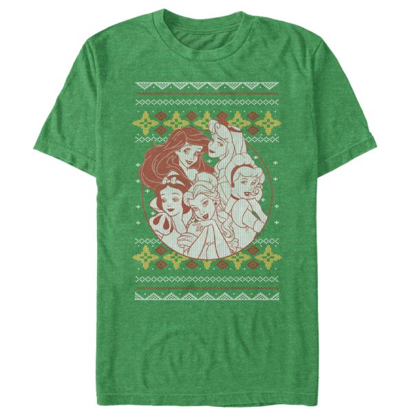 Men_s Disney Princesses Ugly Christmas Circle T-Shirt