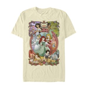 Men_s Disney Princesses Vintage Collage T-Shirt