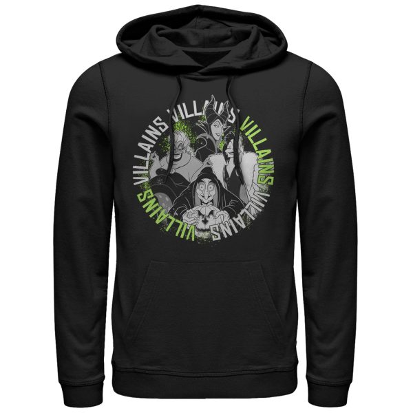 Men_s Disney Princesses Wicked Witch Circle Pull Over Hoodie