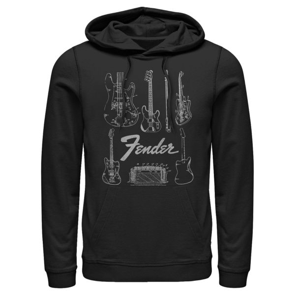 Men_s Fender Guitar Chart Pull Over Hoodie