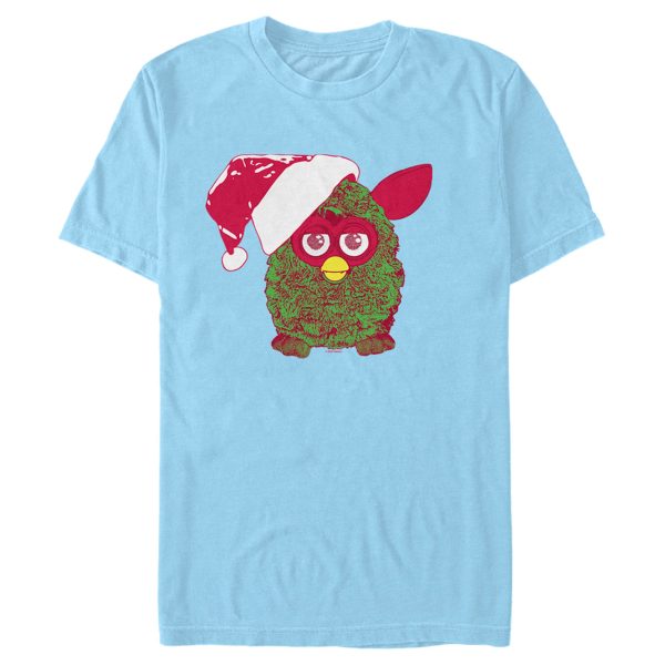 Men_s Furby Christmas Furry Green Santa T-Shirt