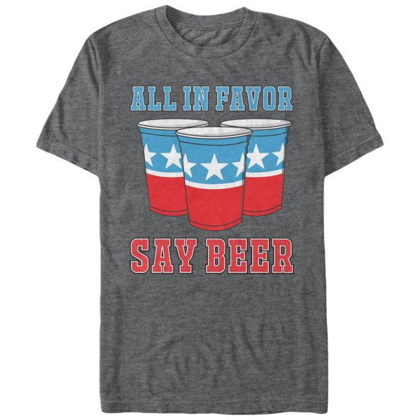 Men_s Lost Gods All in Favor Say Beer T-Shirt