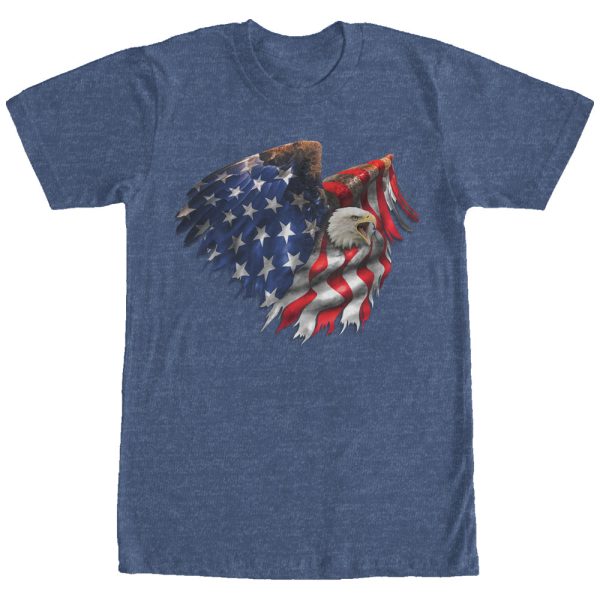 Men_s Lost Gods Bald Eagle American Flag T-Shirt