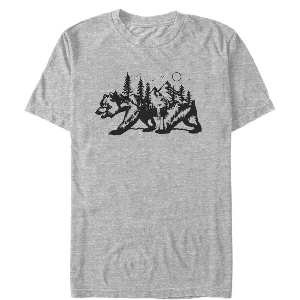 Men_s Lost Gods Bear Nature Shape T-Shirt