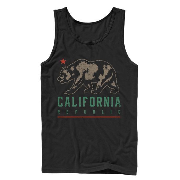 Men_s Lost Gods California Republic Bear Shadow Tank Top