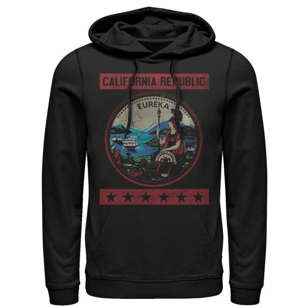 Men_s Lost Gods California Republic Seal Pull Over Hoodie