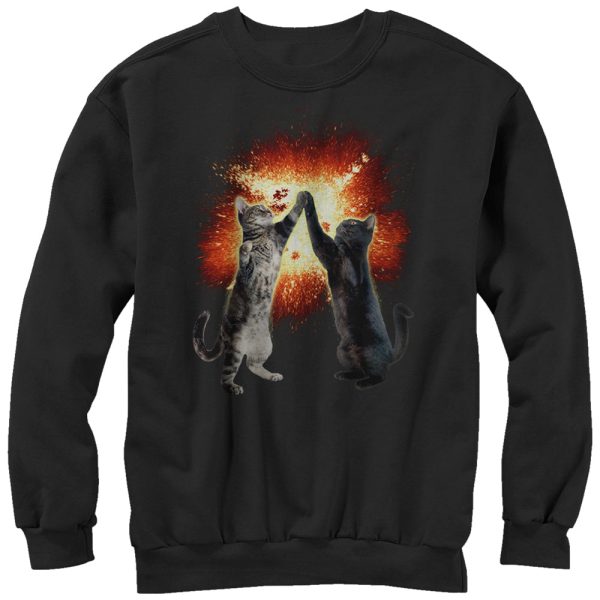 Men_s Lost Gods Cat High Five Explosion Sweatshirt