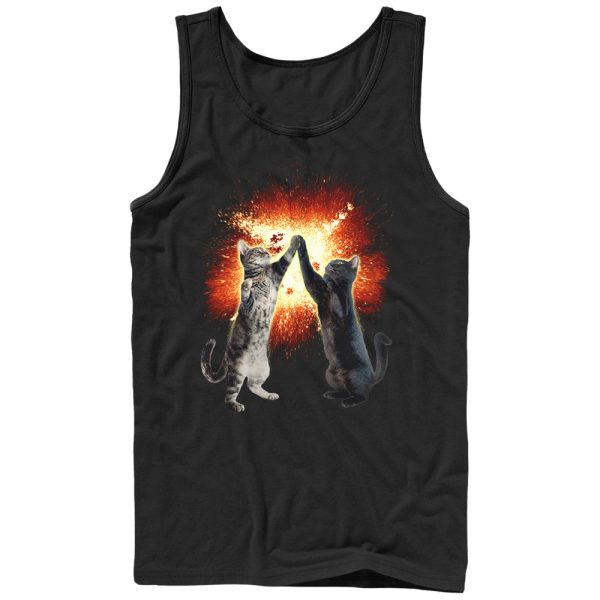 Men_s Lost Gods Cat High Five Explosion Tank Top