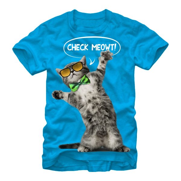 Men_s Lost Gods Check Meowt Cat T-Shirt