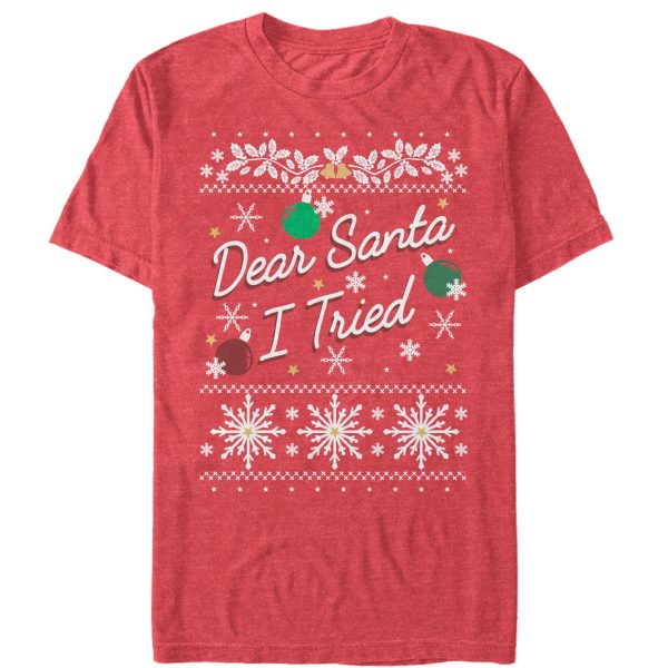 Men_s Lost Gods Christmas Dear Santa I Tried T-Shirt