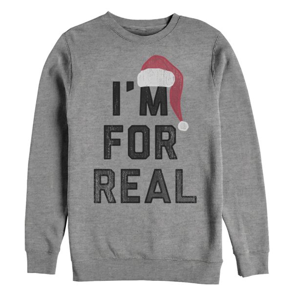 Men_s Lost Gods Christmas Santa Claus I_m For Real Sweatshirt