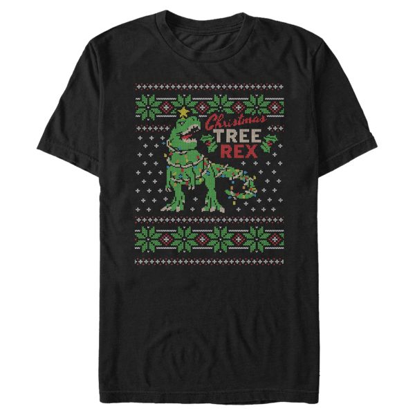 Men_s Lost Gods Christmas Tree Rex T-Shirt