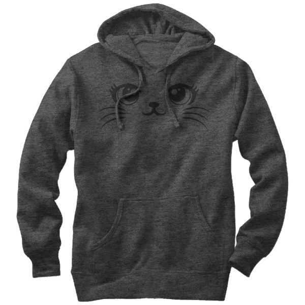 Men_s Lost Gods Cute Cat Face Pull Over Hoodie