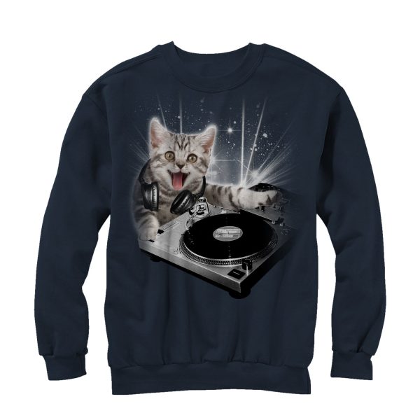 Men_s Lost Gods DJ Space Kitten Sweatshirt