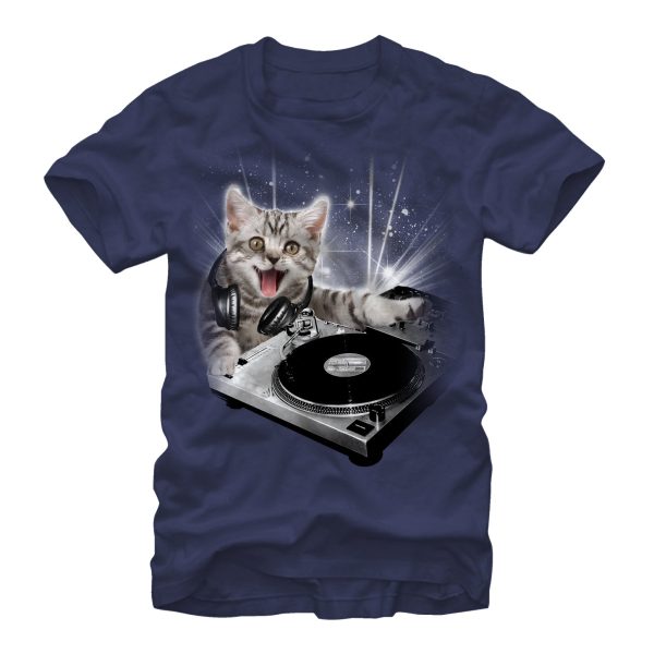 Men_s Lost Gods DJ Space Kitten T-Shirt