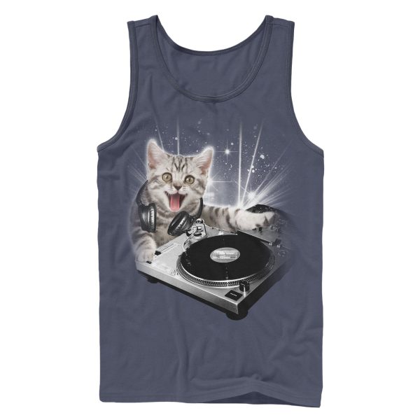 Men_s Lost Gods DJ Space Kitten Tank Top