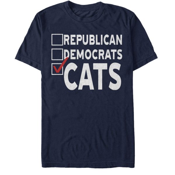 Men_s Lost Gods Election Vote Cats T-Shirt