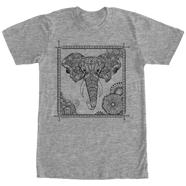 Men_s Lost Gods Elephant Henna Frame T-Shirt