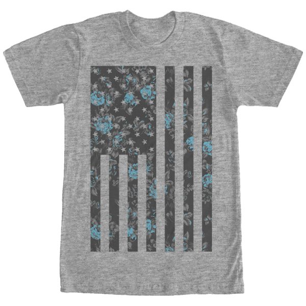 Men_s Lost Gods Flower American Flag T-Shirt