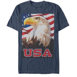 Men_s Lost Gods Fourth of July American Flag Eagle Portrait T-Shirt