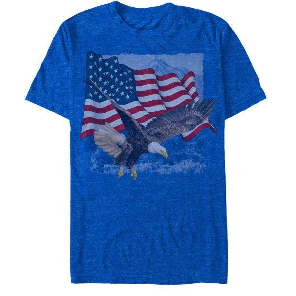 Men_s Lost Gods Fourth of July American Flag Eagle Soar T-Shirt