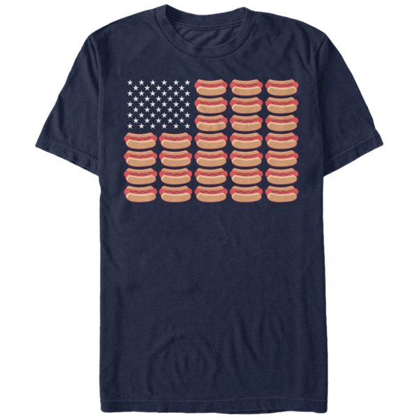 Men_s Lost Gods Fourth of July Hot Dog American Flag T-Shirt