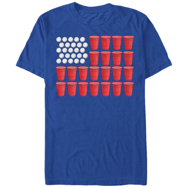 Men_s Lost Gods Fourth of July Pong American Flag T-Shirt