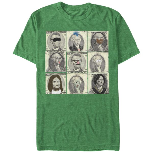 Men_s Lost Gods Fourth of July Presidential Funny Faces T-Shirt