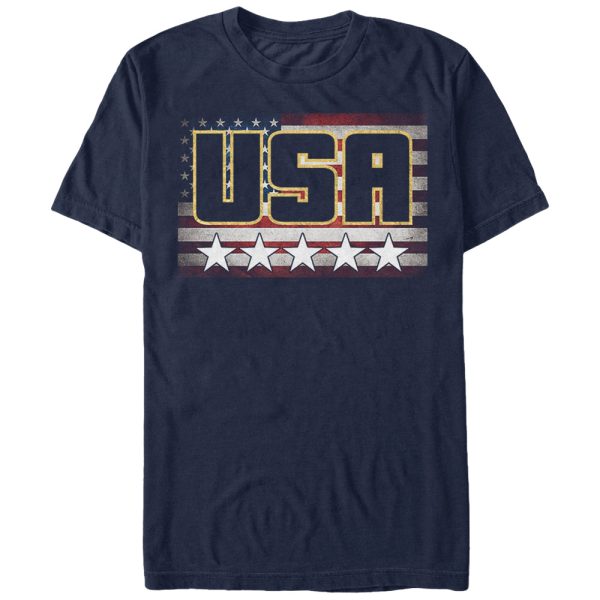 Men_s Lost Gods Fourth of July USA Flag Star Line T-Shirt