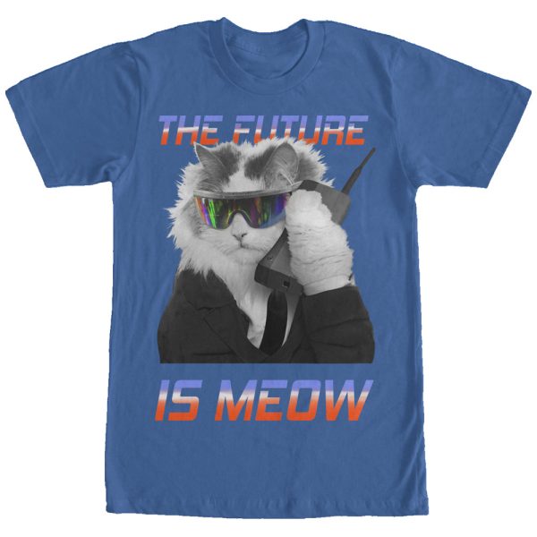 Men_s Lost Gods Future is Meow Cat T-Shirt