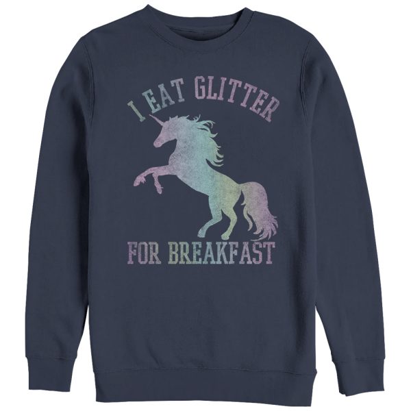 Men_s Lost Gods Glitter Breakfast Unicorn Sweatshirt