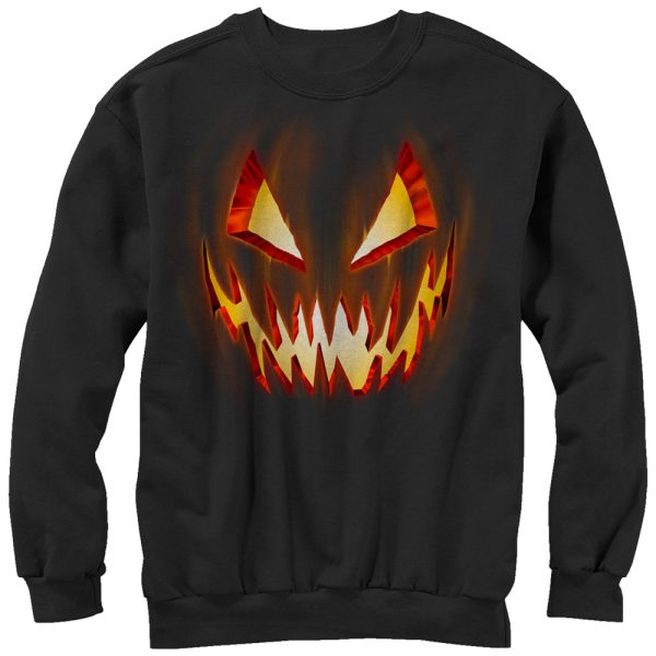 Men_s Lost Gods Halloween Evil Pumpkin Face Sweatshirt