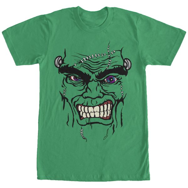 Men_s Lost Gods Halloween Frankenstein Monster Face T-Shirt