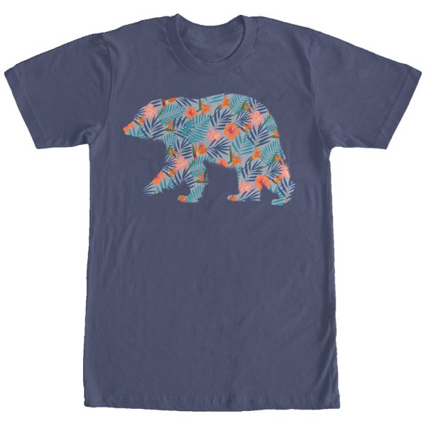 Men_s Lost Gods Hawaiian Print Bear T-Shirt