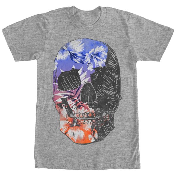 Men_s Lost Gods Hawaiian Print Skull T-Shirt