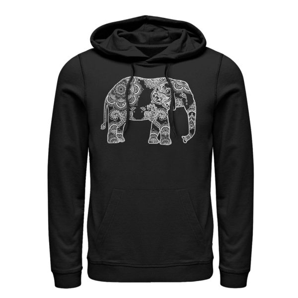 Men_s Lost Gods Henna Elephant Design Pull Over Hoodie