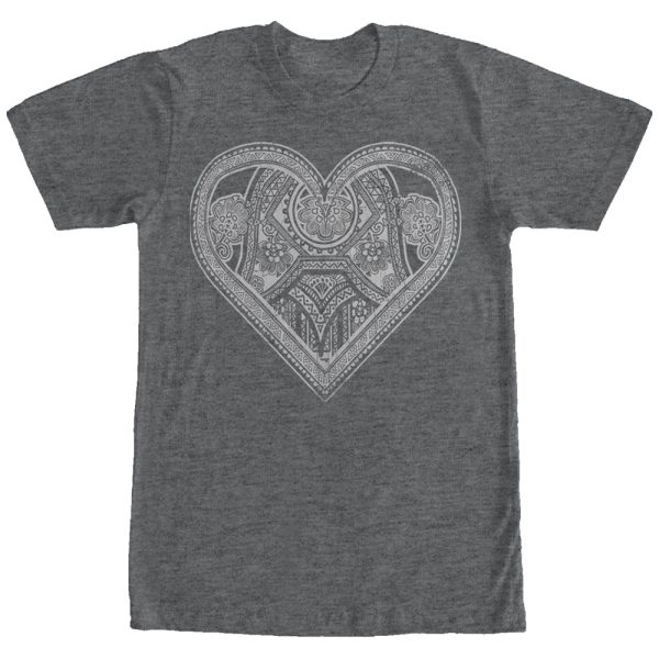 Men_s Lost Gods Henna Heart Print T-Shirt