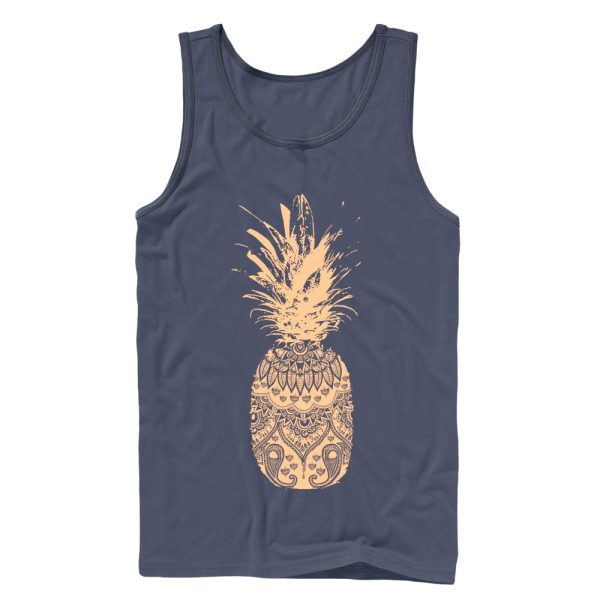 Men_s Lost Gods Henna Print Pineapple Tank Top