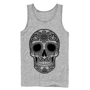 Men_s Lost Gods Henna Print Skull Tank Top