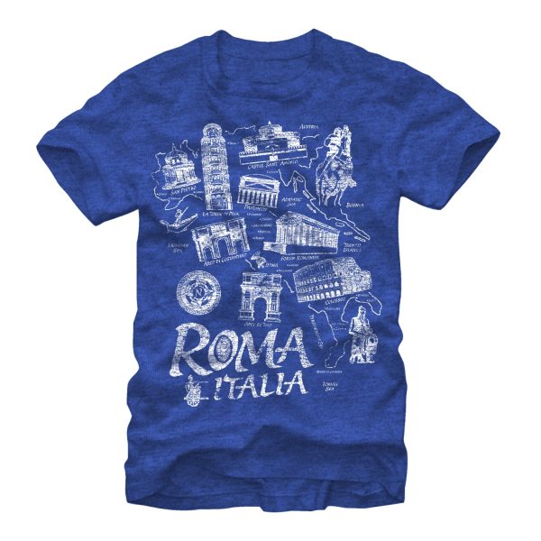 Men_s Lost Gods Map of Italy T-Shirt