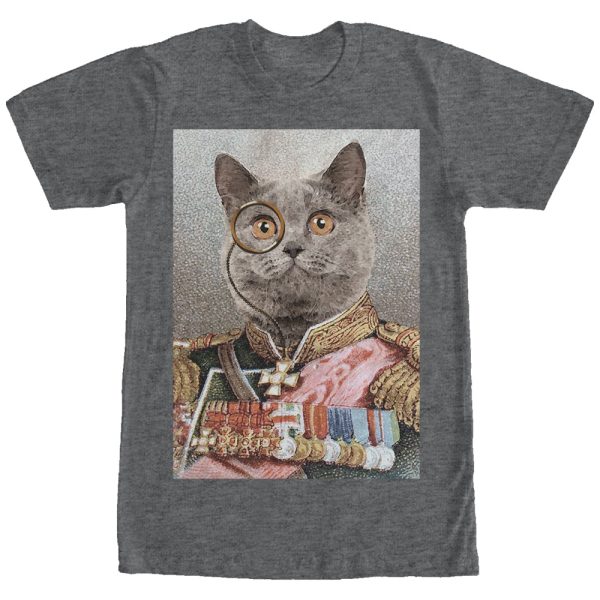 Men_s Lost Gods Monocle and Medals Cat T-Shirt