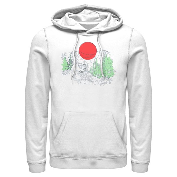 Men_s Lost Gods Mountain Bear at Dusk Pull Over Hoodie