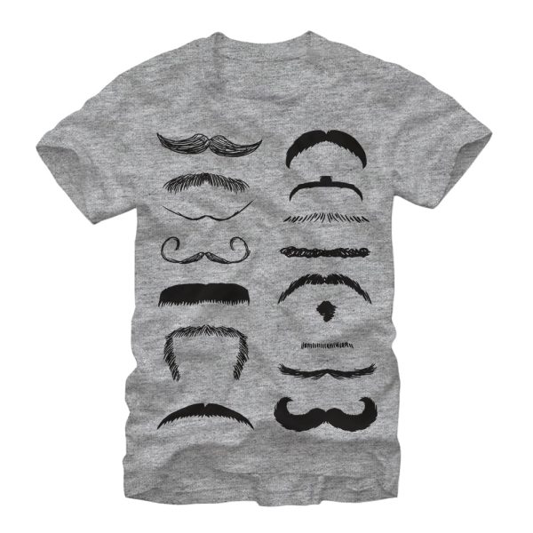 Men_s Lost Gods Mustache Types T-Shirt