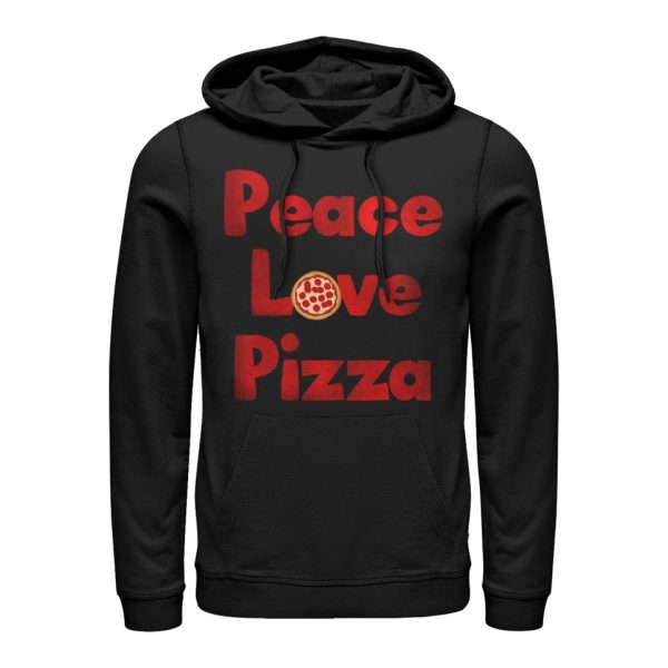 Men_s Lost Gods Peace Love Pizza Pull Over Hoodie