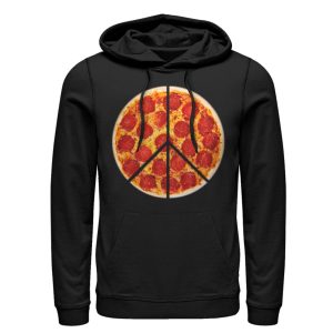 Men_s Lost Gods Peace Pizza Pie Pull Over Hoodie