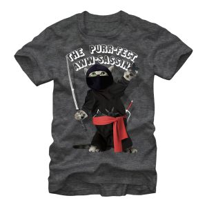 Men_s Lost Gods Perfect Aww-sassin Ninja Kitten T-Shirt
