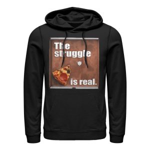 Men_s Lost Gods Pizza Struggle is Real Pull Over Hoodie