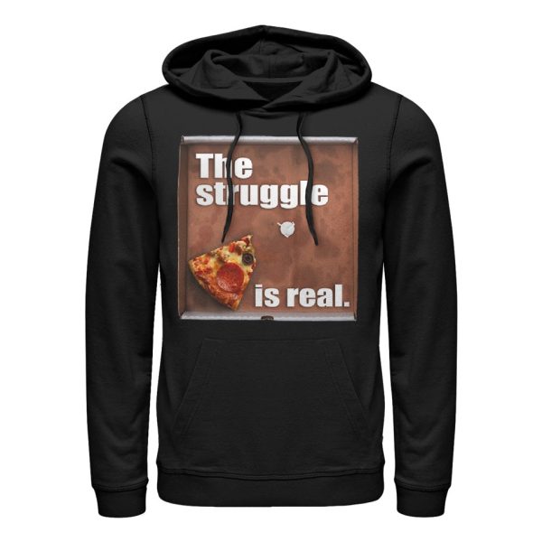 Men_s Lost Gods Pizza Struggle is Real Pull Over Hoodie