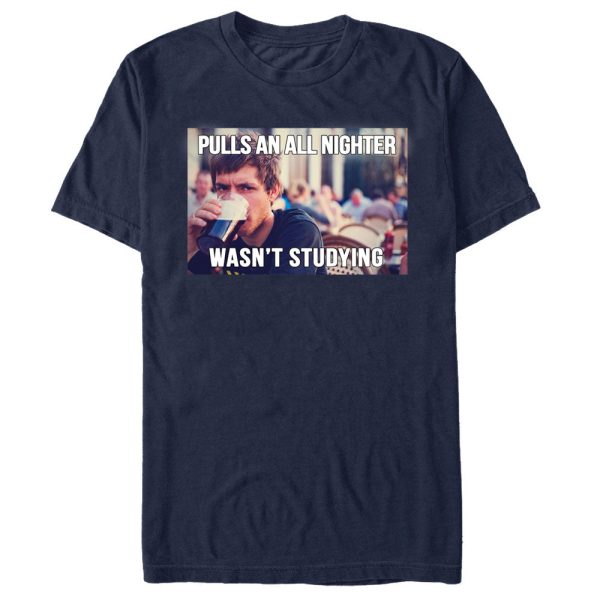 Men_s Lost Gods Pulls an All Nighter Wasn_t Studying Meme T-Shirt